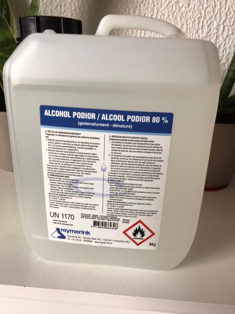 Hand alcohol 80%, Ophalen, Zo goed als nieuw, Schort
