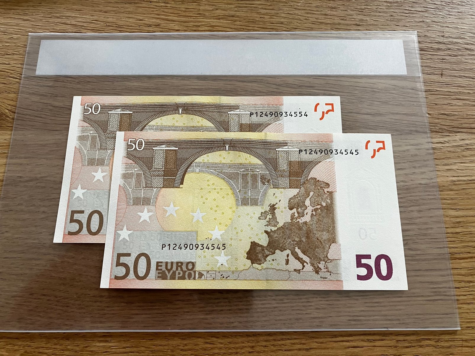 2x Duisenberg - Nederland (P/G021) oplopende serienummers !!, Ophalen of Verzenden, Overige landen, 50 euro