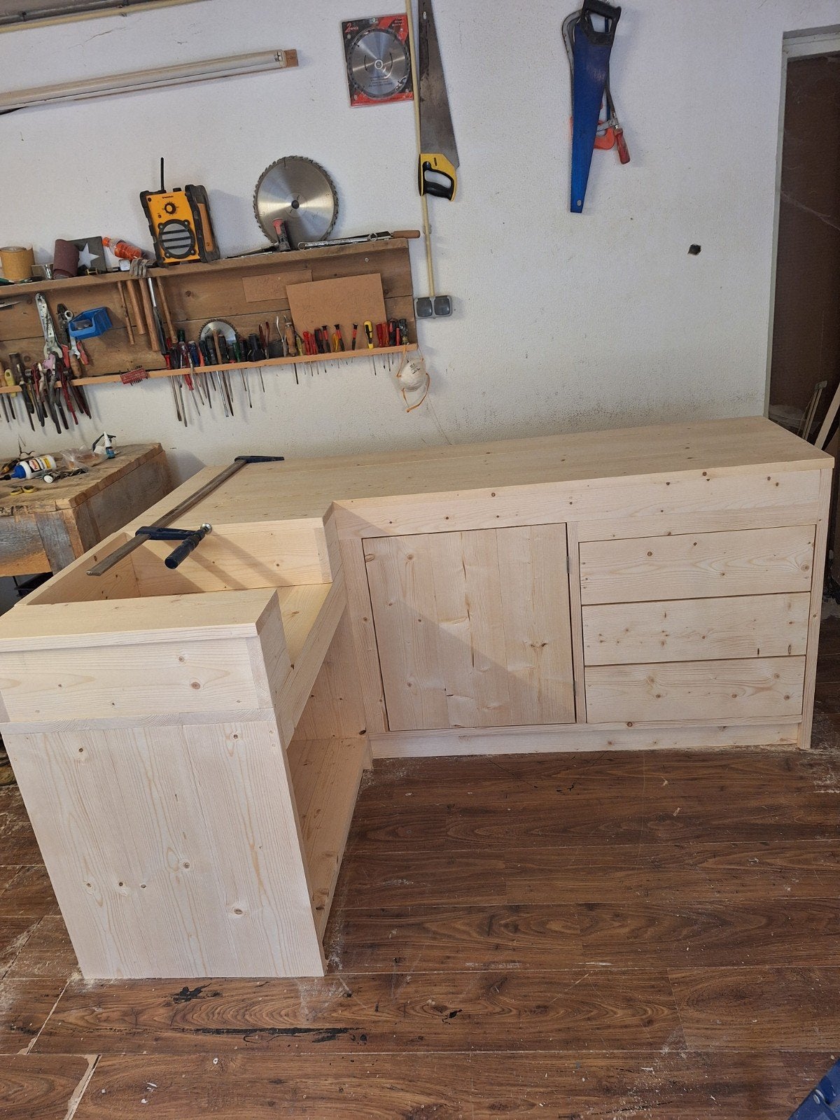 Keukenblok van terug gedroogd en geschaafd steigerhout, Huis en Inrichting, Ophalen, Nieuw, 25 tot 50 cm, Minder dan 100 cm