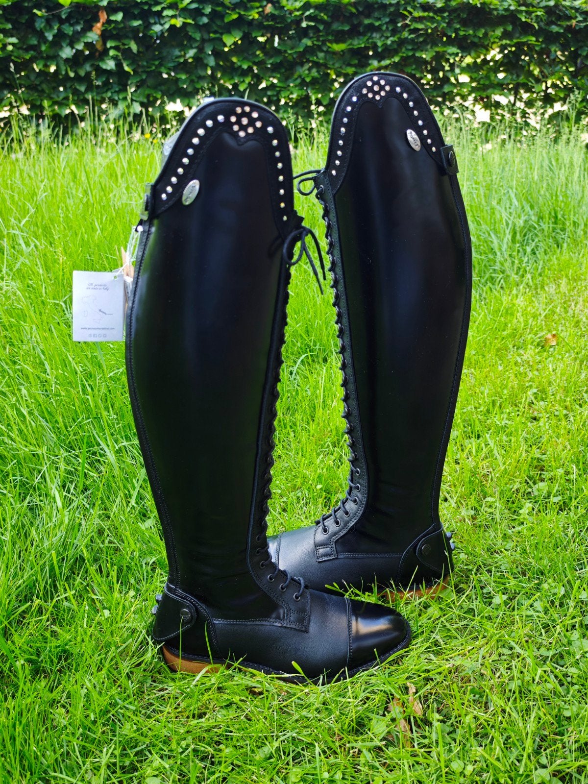 Leren rijlaarzen Pioneer lak en strass maat 38, It, Dressuur, Nieuw, Ophalen of Verzenden