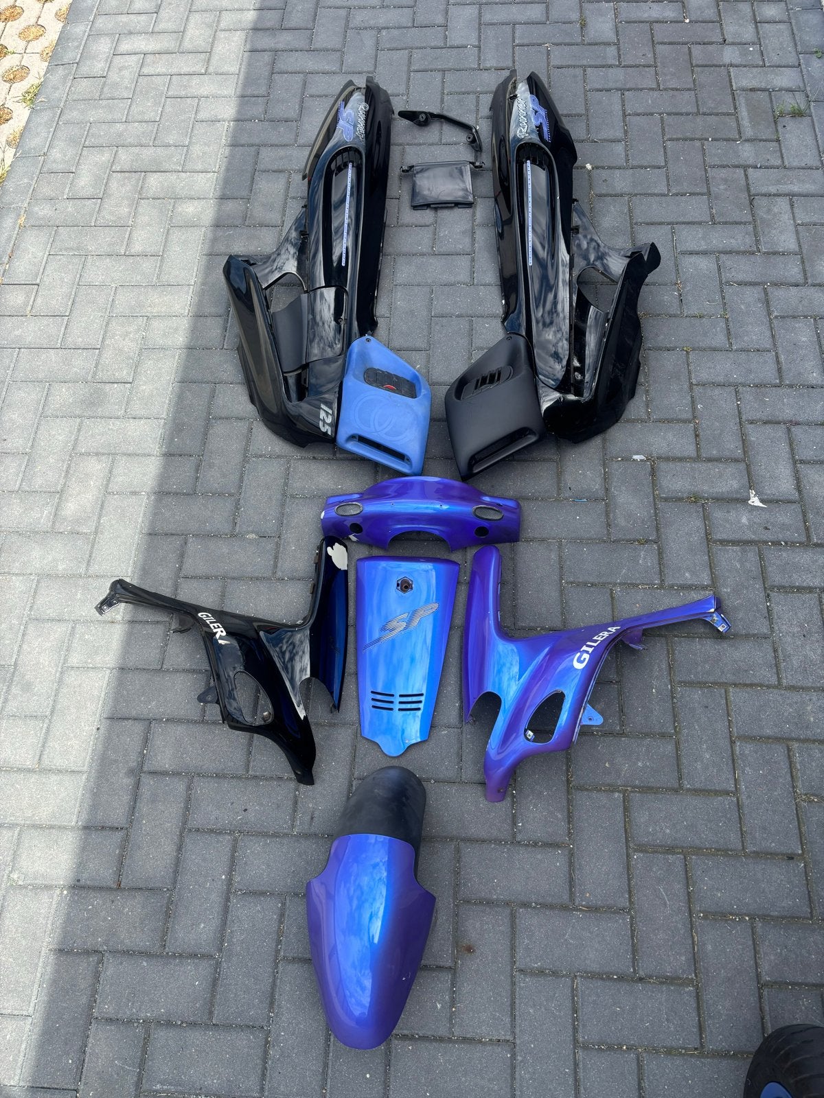 Gilera Runner 125/172/180 Kappen/Velgen Set - Paars/Zwart, Fietsen en Brommers, Ophalen, Gebruikt, Kap, Overige merken