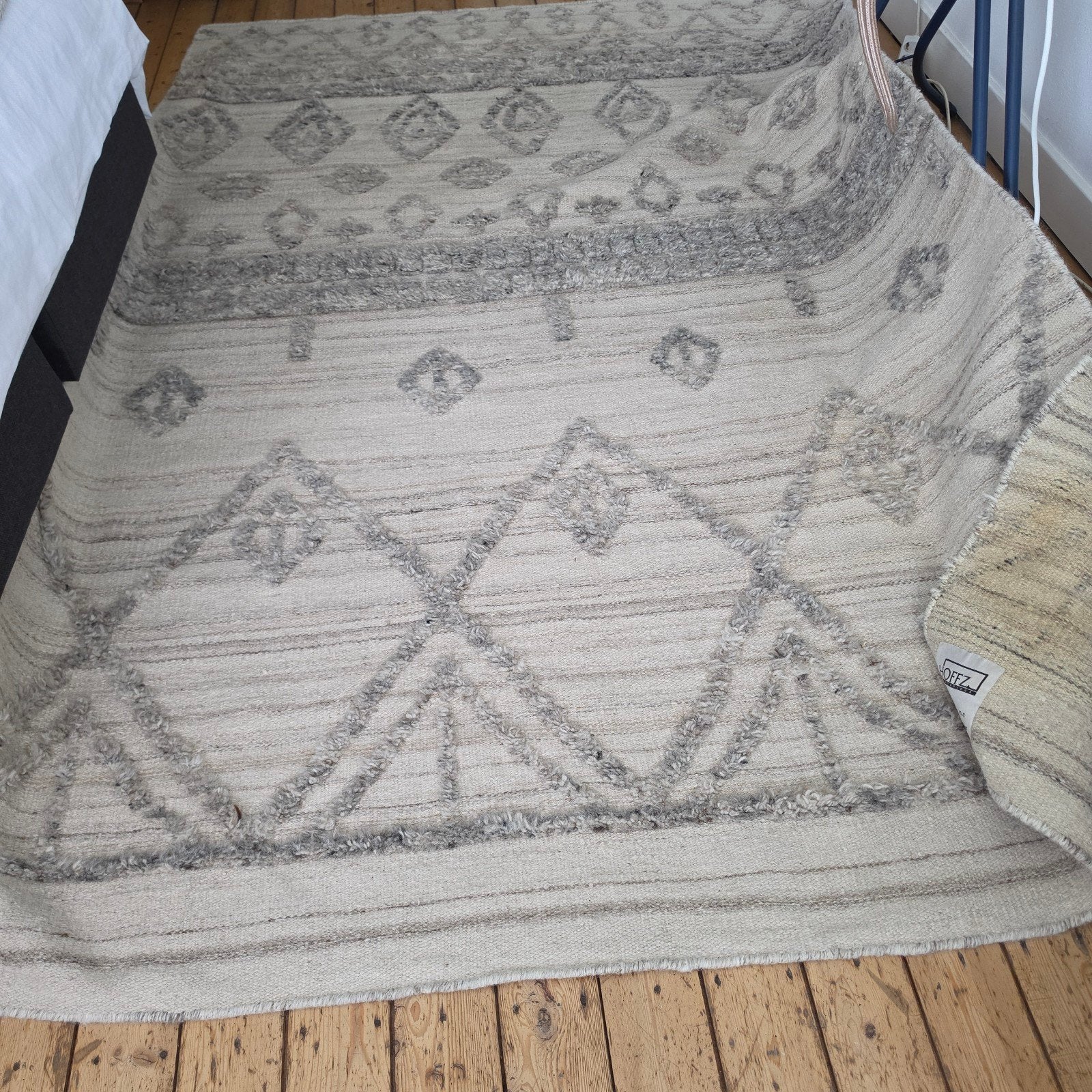 Hoffz vloerkleed, 100 tot 150 cm, Beige, 200 cm of meer, Bohemian
