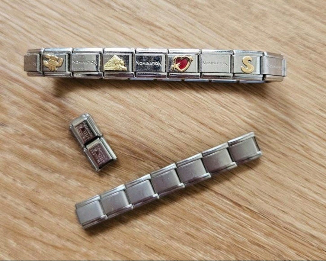 Vintage Nomination Armband RVS met Extra Schakels, Sieraden, Tassen en Uiterlijk, Armbanden, Ophalen of Verzenden