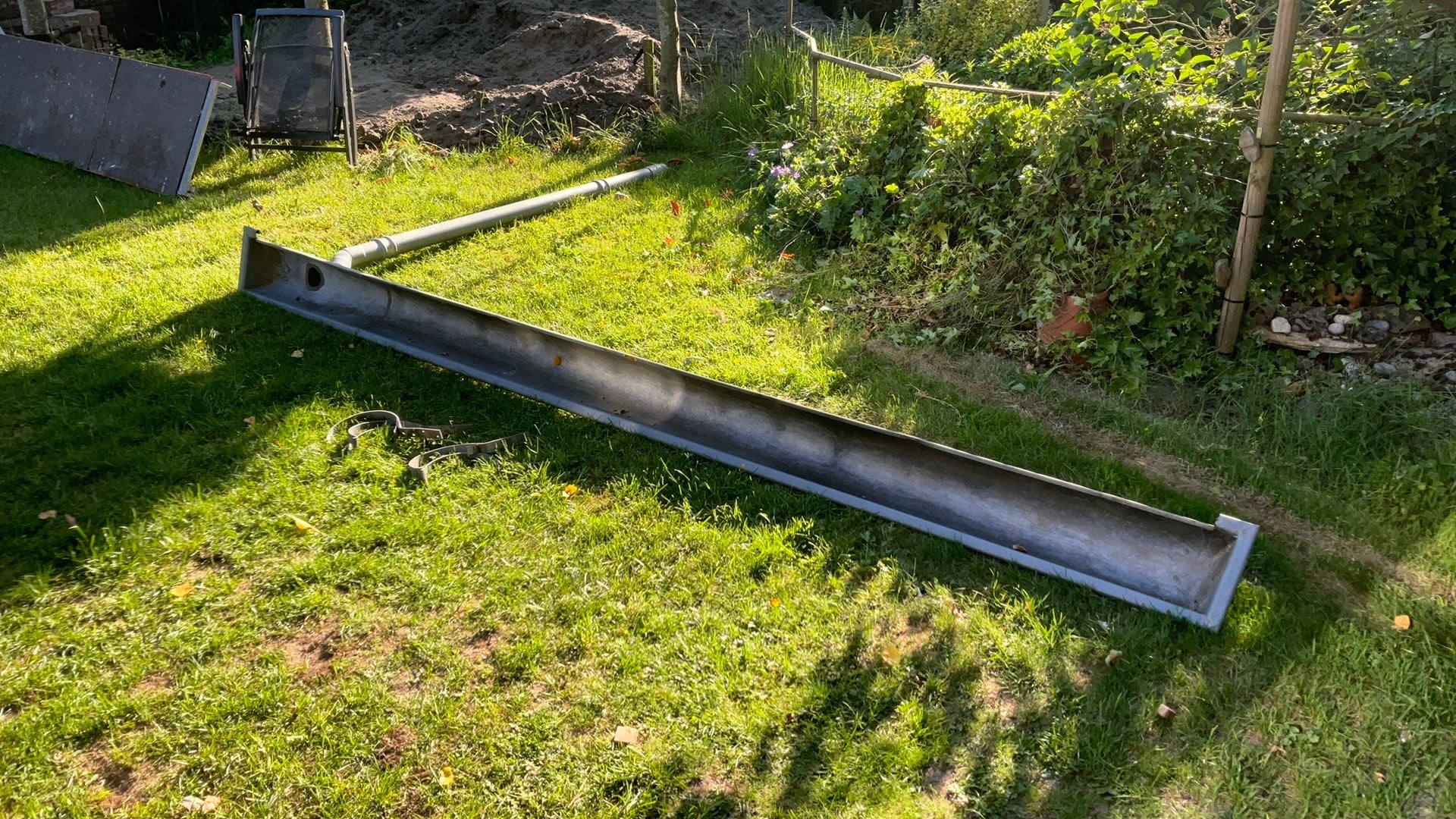 Goot Zinken mastgoot 20cm, Ophalen, 2 tot 4 meter, 20 tot 40 mm, Zo goed als nieuw