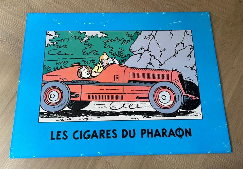 Kuifje poster te koop (sigaren van de farao), Ophalen of Verzenden, Zo goed als nieuw