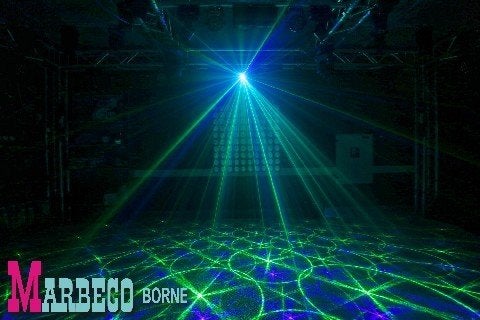 Laser, Anthe II Dubbel, RGB, DMX, Gobo, Afstandsbediening, Geluidgestuurd, Nieuw, Laser, Info@marbeco.nl