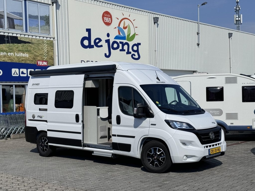 Hymer Free 600 - 4 persoons -, Caravans en Kamperen, Buscamper of Camperbus, Ringverwarming, Fiat, Bedrijf