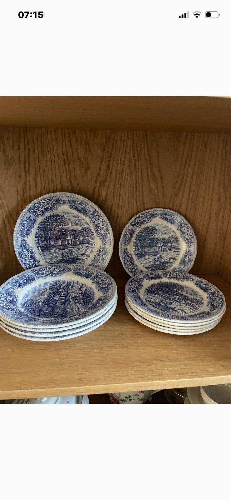 Set van 8 CP English Style Ironstone borden, Antiek en Kunst, Antiek | Servies los, Ophalen of Verzenden