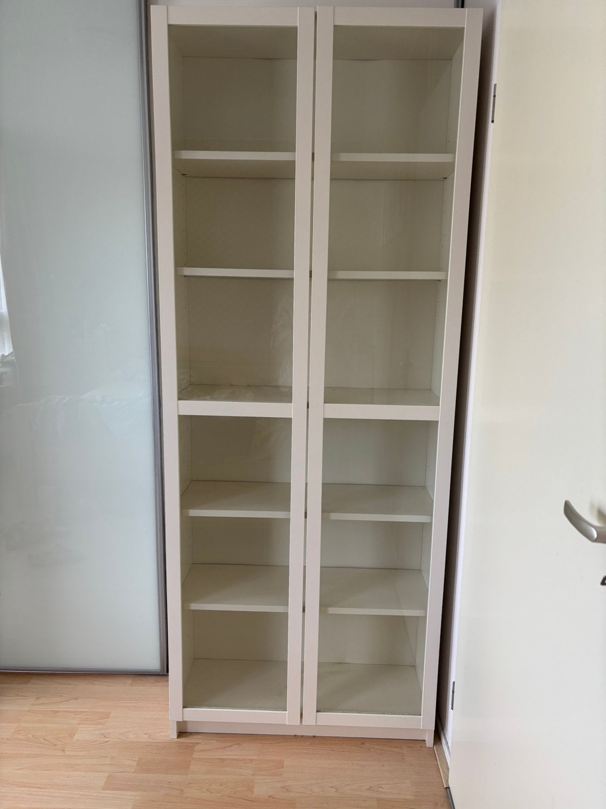 Billy Oxberg boekenkast/vitrinekast 2x, Ophalen, 200 cm of meer, 50 tot 100 cm, Zo goed als nieuw
