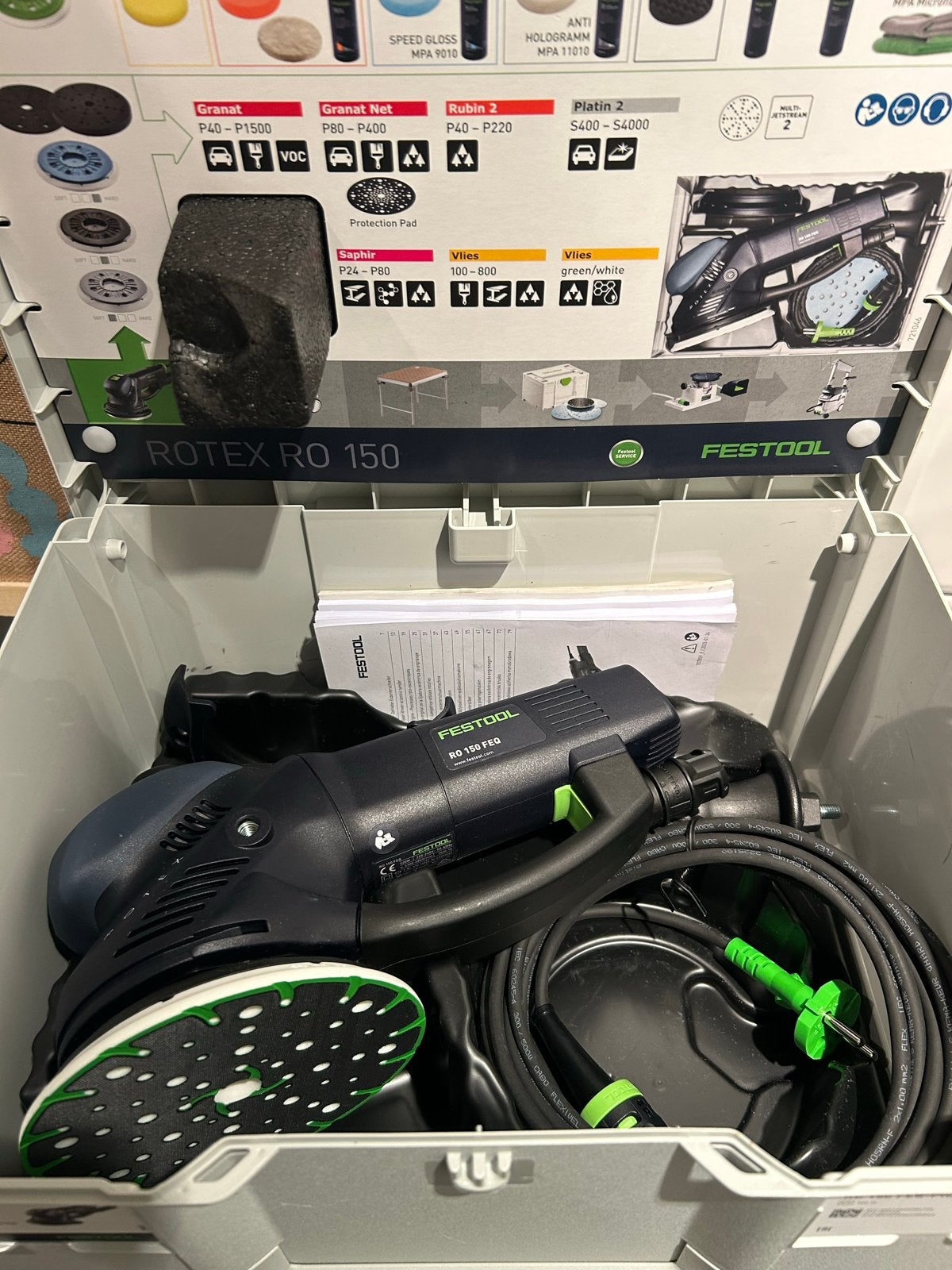 Festool RO 150 FEQ-Plus Rotex Schuurmachine - Nieuw, Ophalen of Verzenden, Nieuw, Minder dan 600 watt, Excentrische schuurmachine