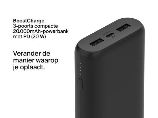 Belkin draagbare 20K mAh (Powerbank) *Nieuw*, Nieuw, Ophalen of Verzenden, Belkin, Info@Belkin.nl