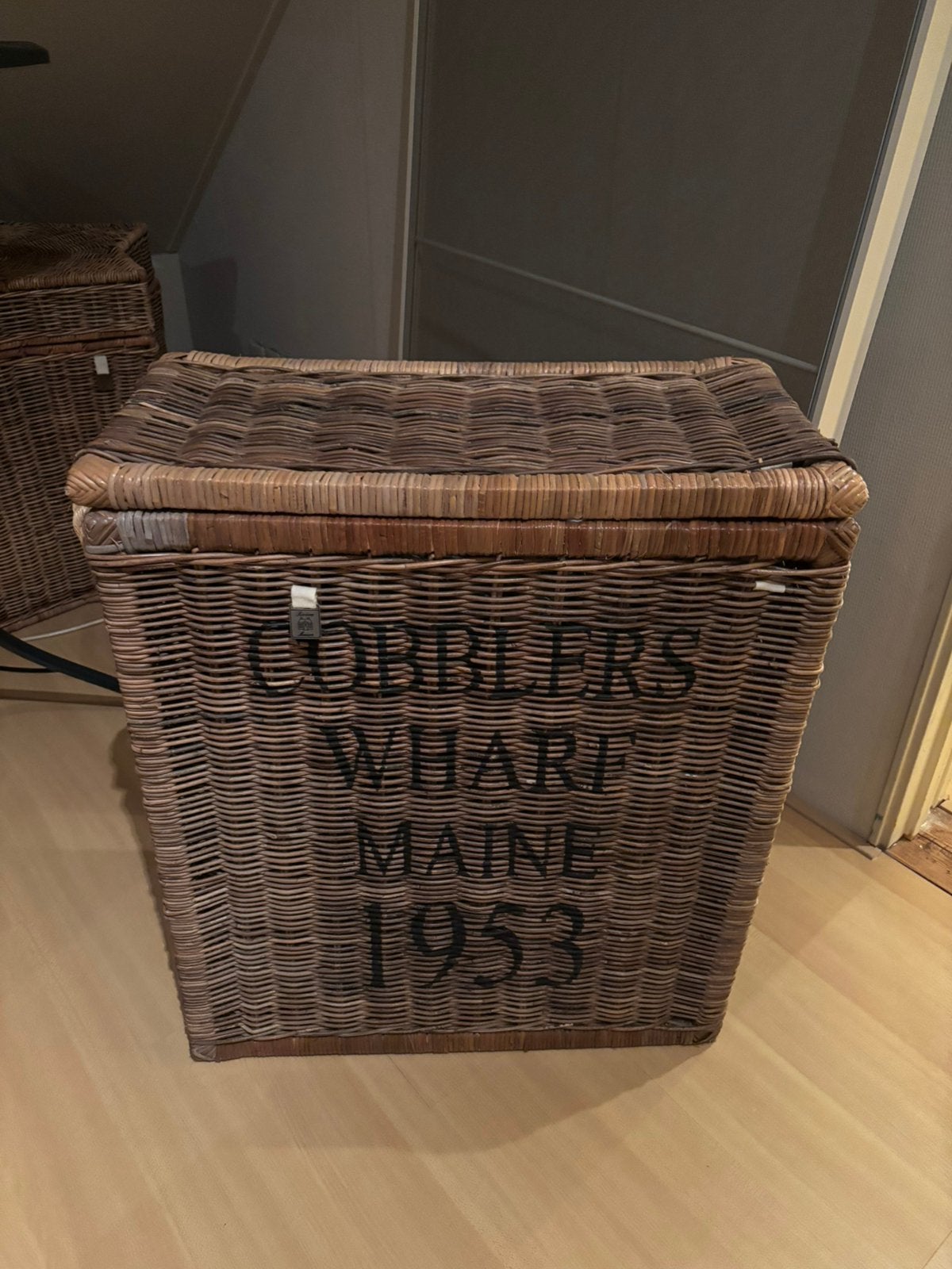 Riviera maison rattan mand ! Cobblers wharf, Ophalen, Gebruikt, Riet, Met deksel