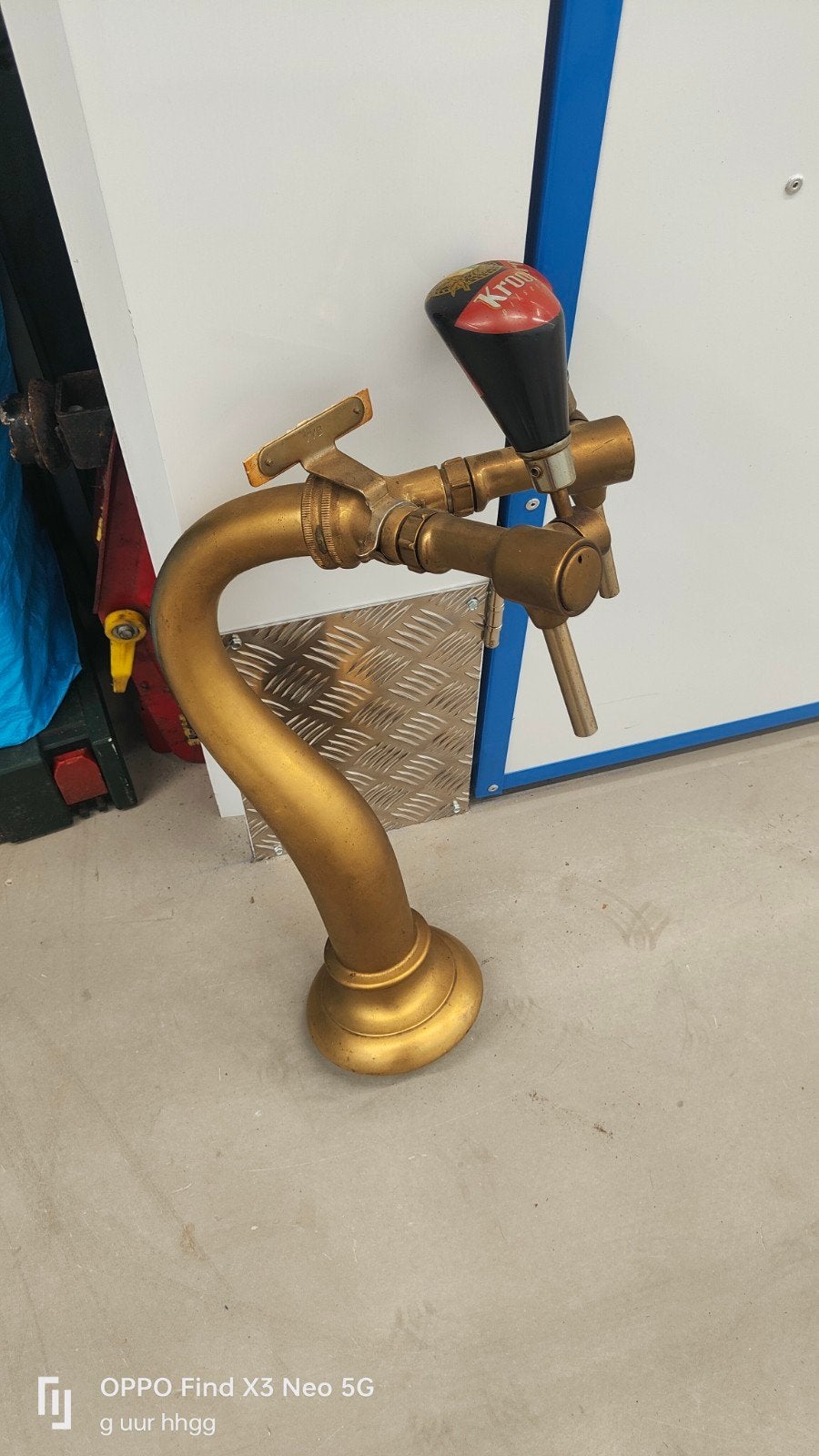 Vintage Geel Koperen Kroon Pilsener Tapkraan, Ophalen of Verzenden