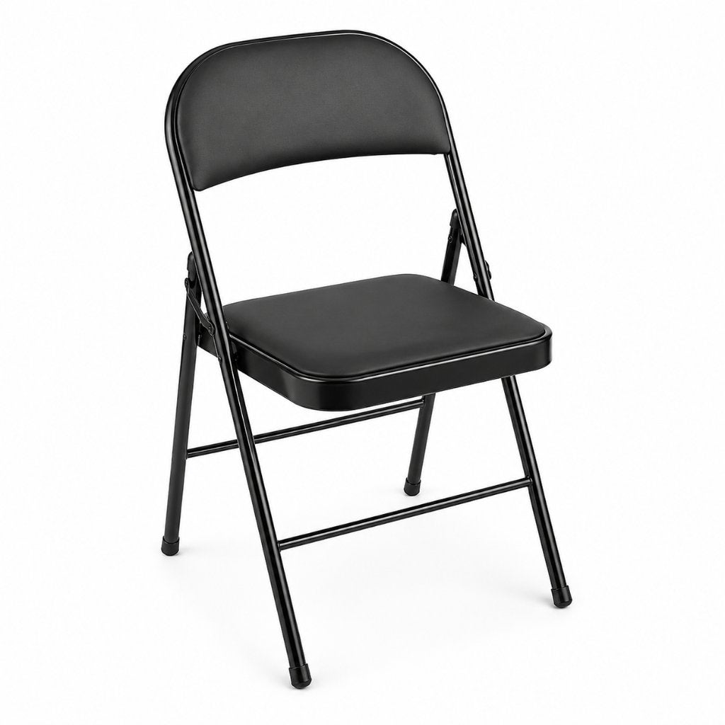 zwarte klapstoelen met bekleding, Ophalen of Verzenden, Zwart, Eén