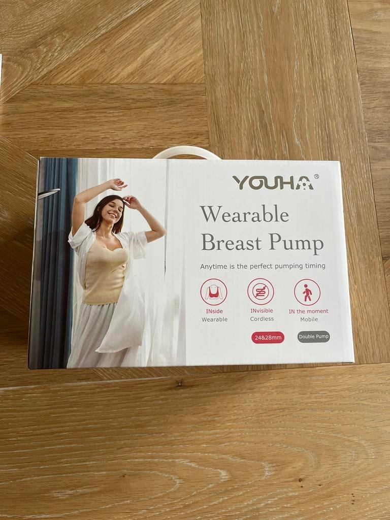 Youha the Ins Gen 2 dubbele handsfree kolf, Ophalen of Verzenden, Zo goed als nieuw, Borstkolf