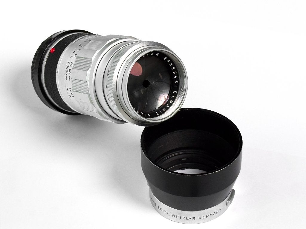 Leitz Canada Elmarit 90mm f/2.8 silver, Ophalen of Verzenden, Gebruikt, Telelens