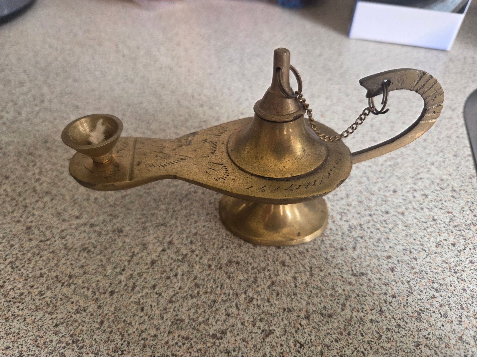 Vintage Messing Aladdin Olielamp - Decoratief, Ophalen of Verzenden