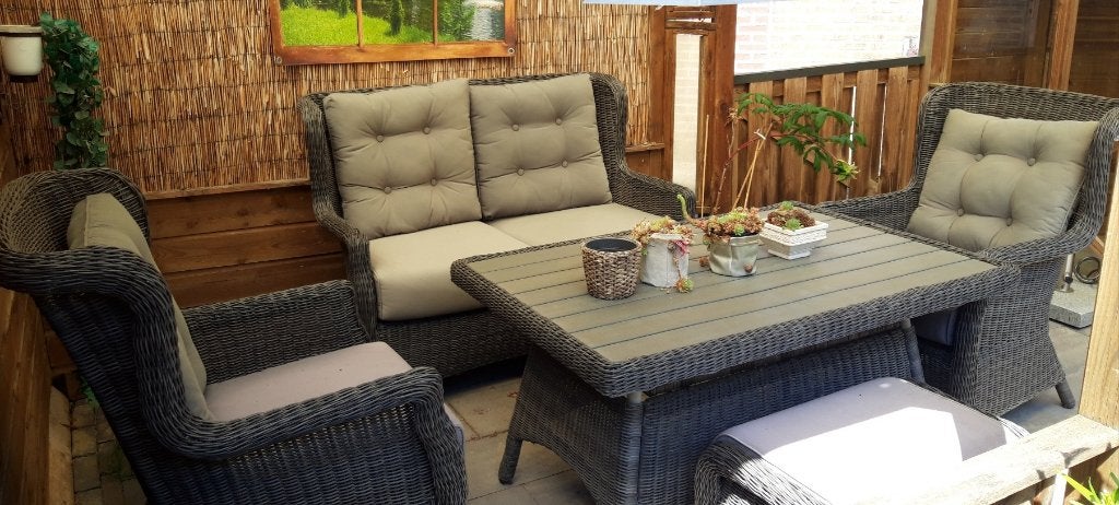 Prima tuinmeubelset!, Tuin en Terras, Ophalen, Zo goed als nieuw, Wicker, Tuinset