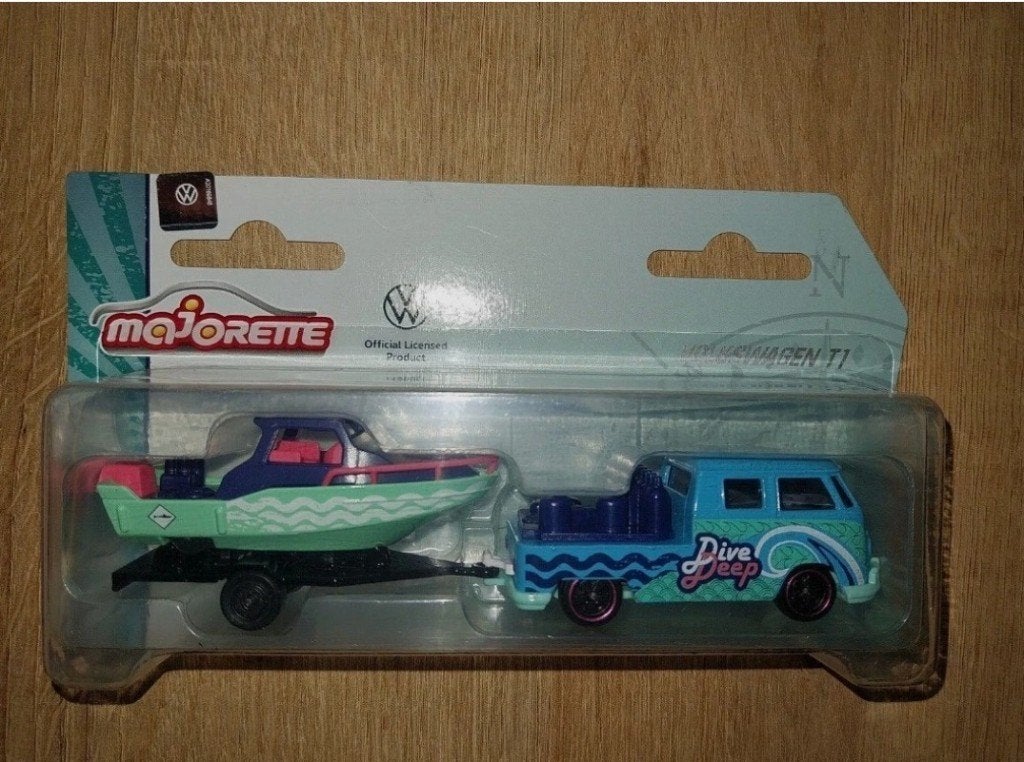 Volkswagen VW T1 Twin Cab & Boot Trailer Majorette NIEUW, Ophalen of Verzenden, Nieuw, Auto