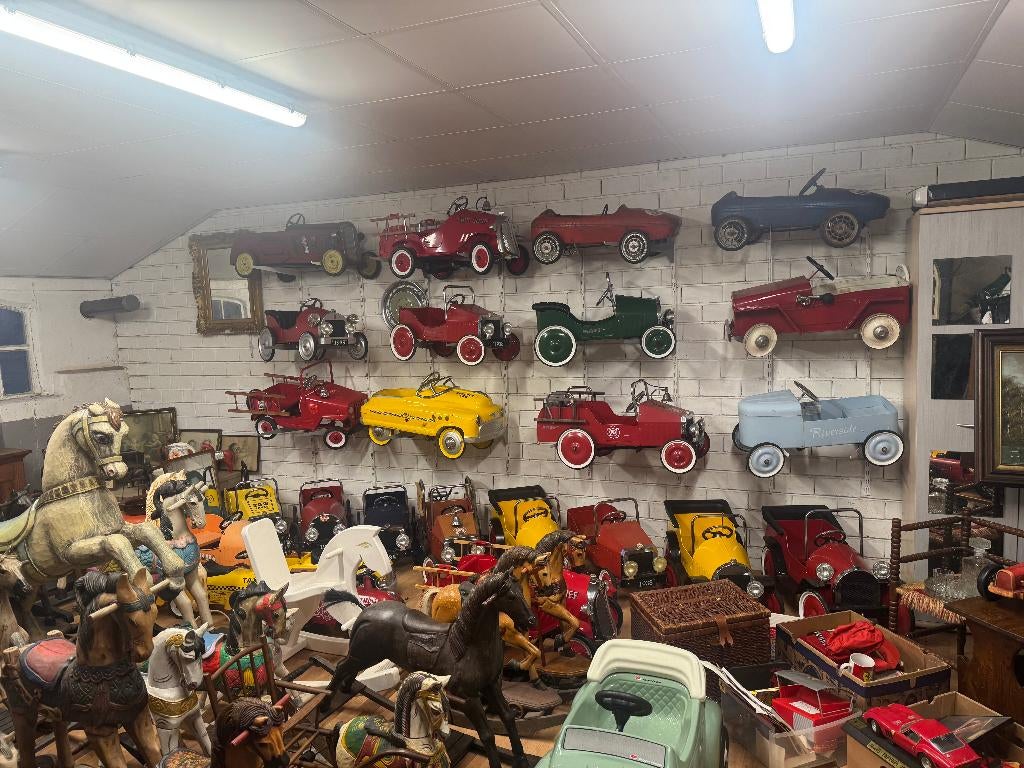 trapauto,s antieke paarden en carrousel, Ophalen of Verzenden