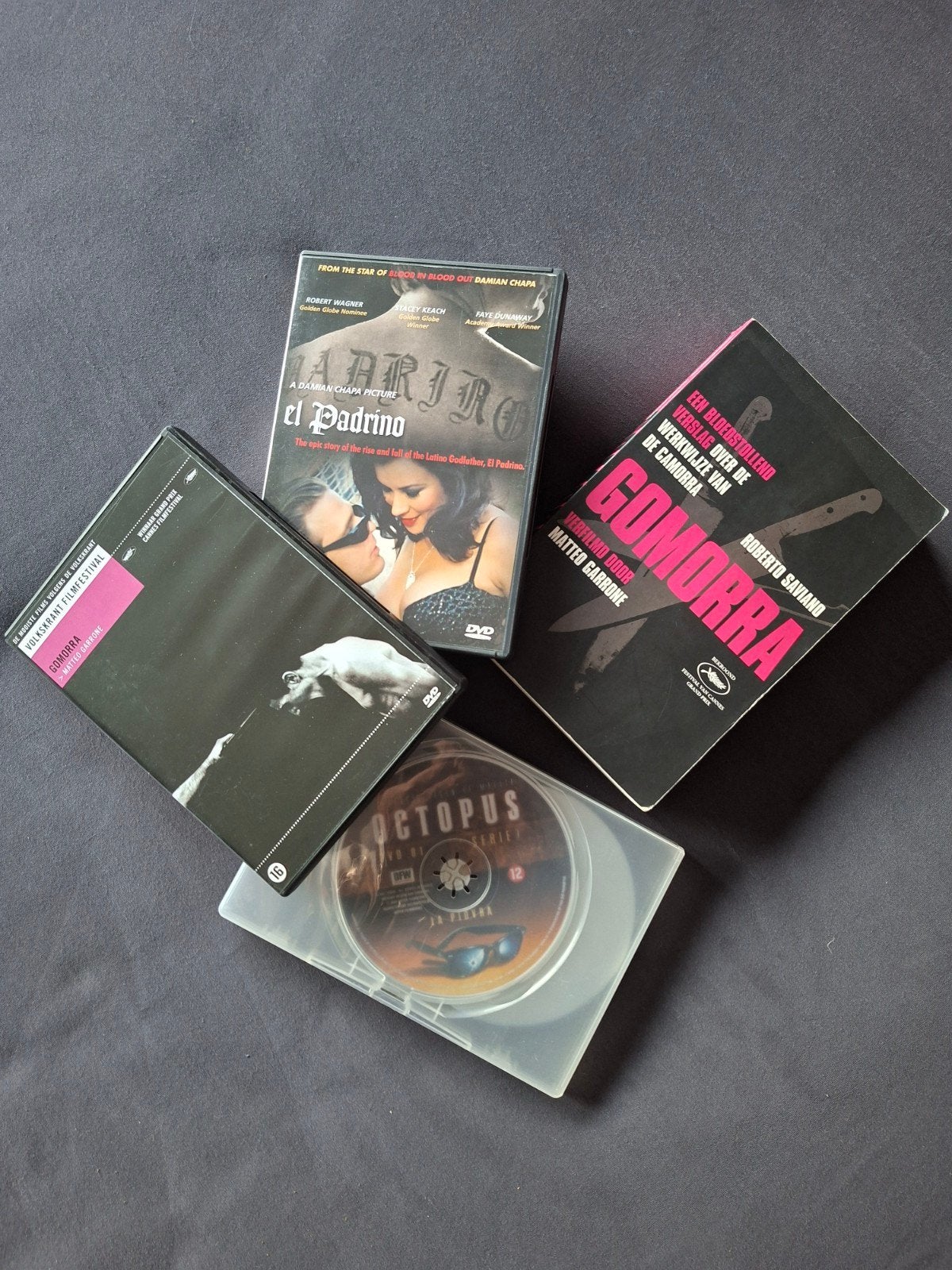 Gomorra, El Padrino & Octopus DVD's en boek, Maffia en Misdaad, Gebruikt, Vanaf 16 jaar, Nederlands