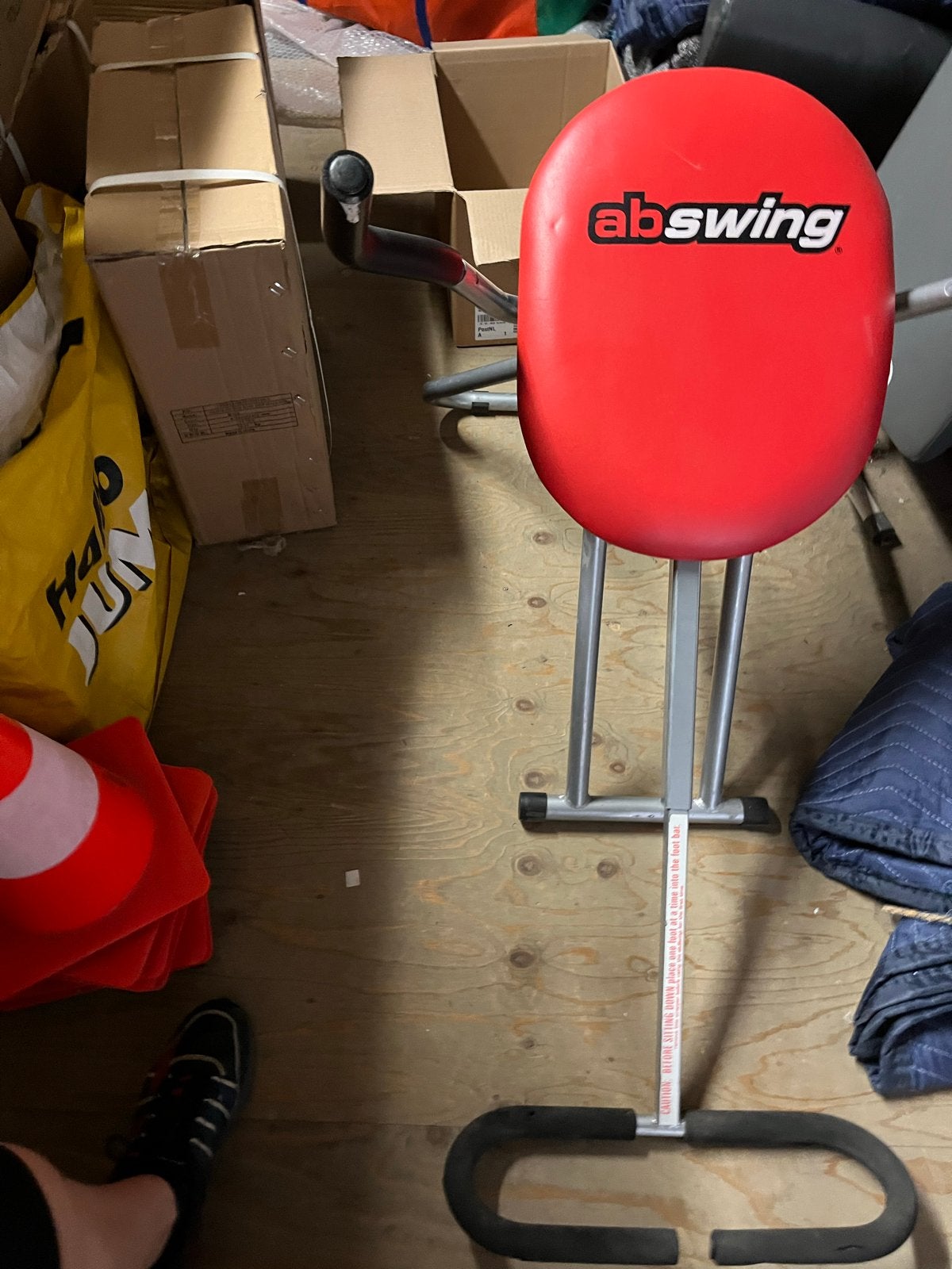 Abswing buikspiertrainer - Rood, Sport en Fitness, Ophalen, Gebruikt, Buik, Overige typen