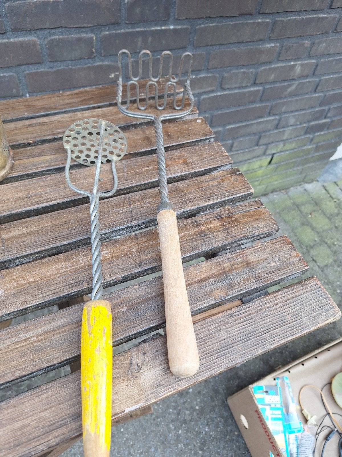 Vintage Aardappelstamper en Pureestamper Set, Ophalen of Verzenden
