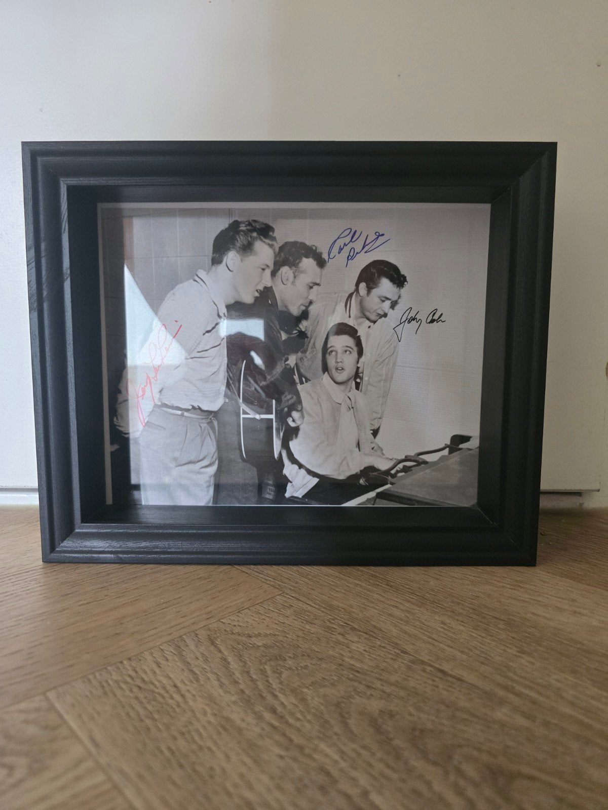 Ingelijste foto van Elvis Presley en Johnny Cash, Ophalen, Minder dan 50 cm, Gebruikt, Foto of Poster