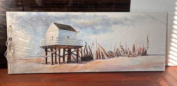 Schilderij Aukje de Haan - Drenkelingenhuisje Vlieland, Ophalen