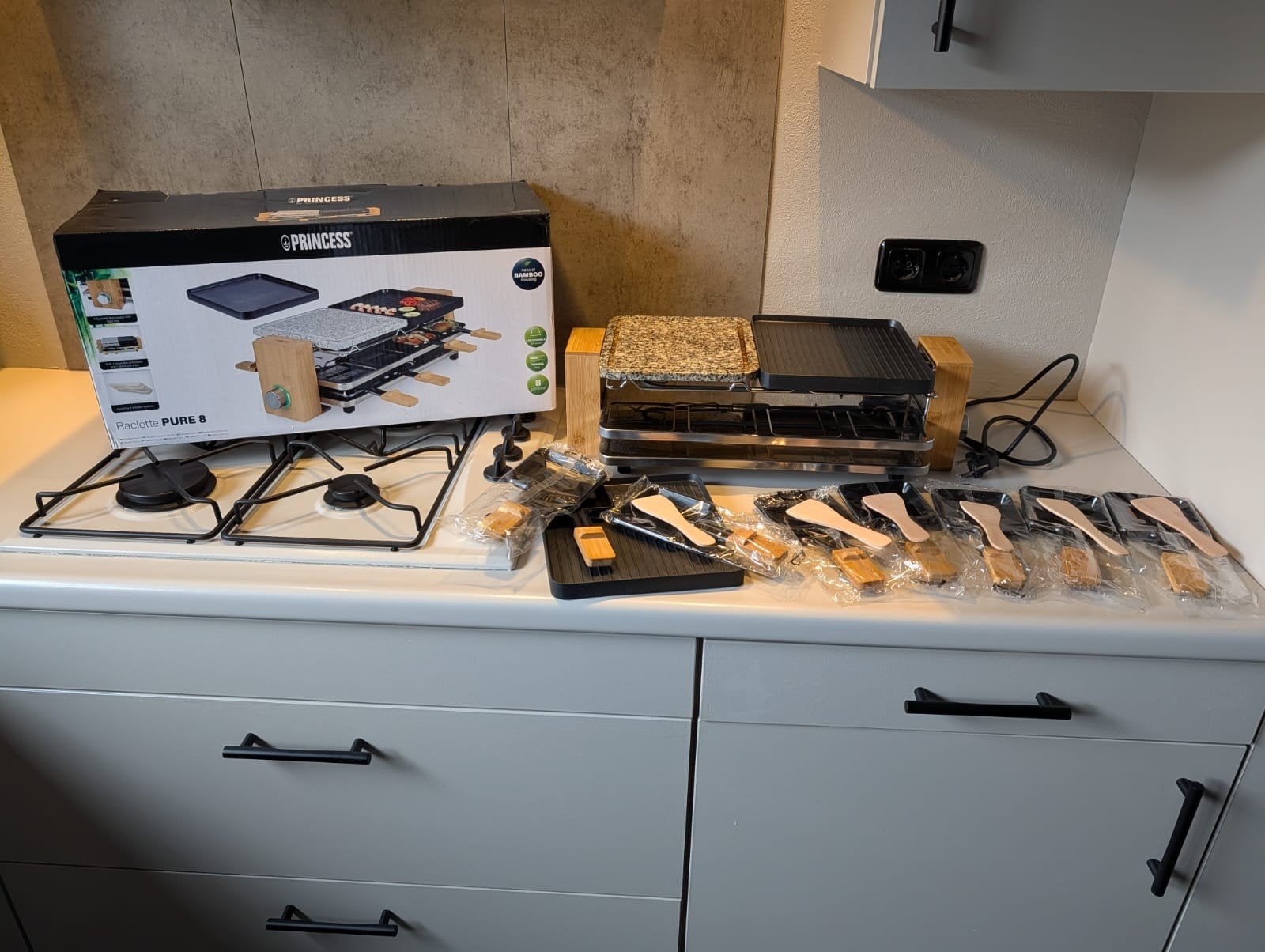 Gourmett - steengrill - merk princess, Witgoed en Apparatuur, Gourmetstellen, Ophalen, Zo goed als nieuw