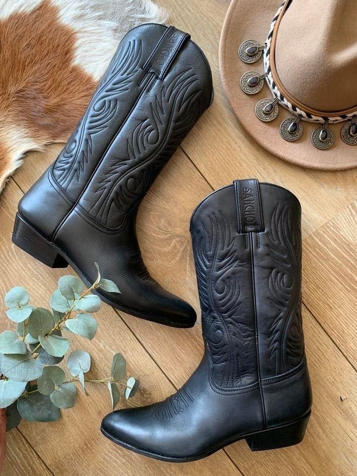 Sancho cowboylaarzen 38 39 western boots laarzen, Hoge laarzen, -, Zwart, -