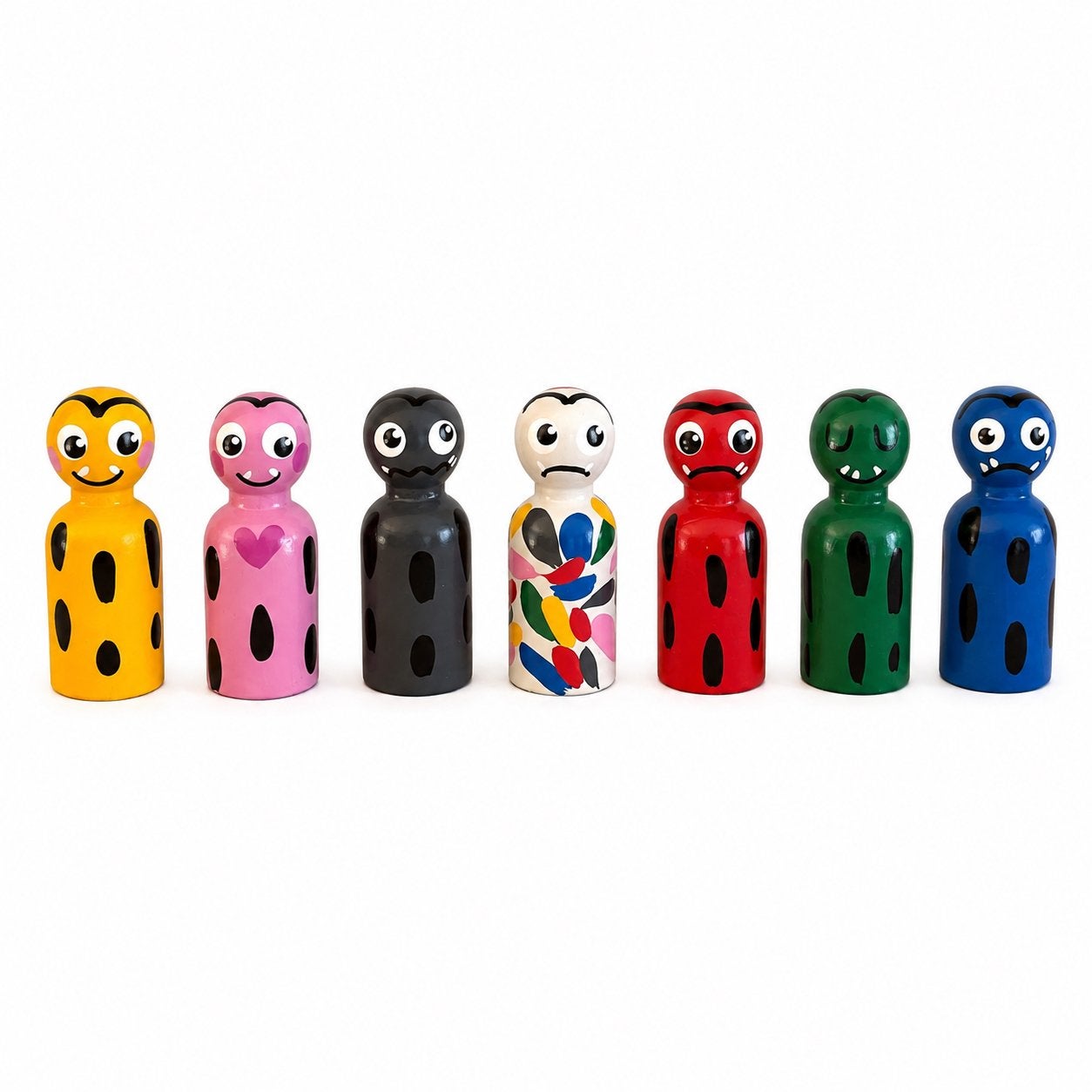 Houten Kleurenmonster pegdolls - De kleur van emoties, Nieuw, Ophalen of Verzenden, Mies en Hout, 1551GL Westzaan