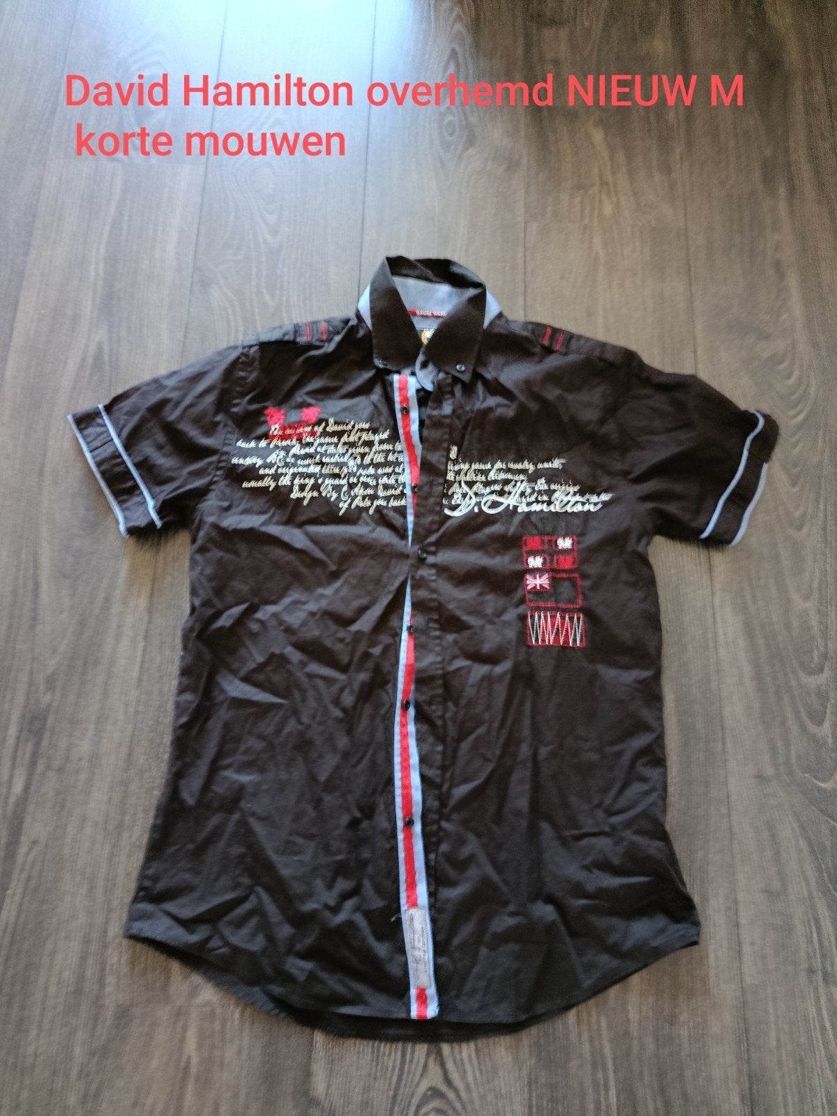 David Hamilton overhemd M NIEUW short sleeves, Overige kleuren, Nieuw, David Hamilton, Halswijdte 39/40 (M)