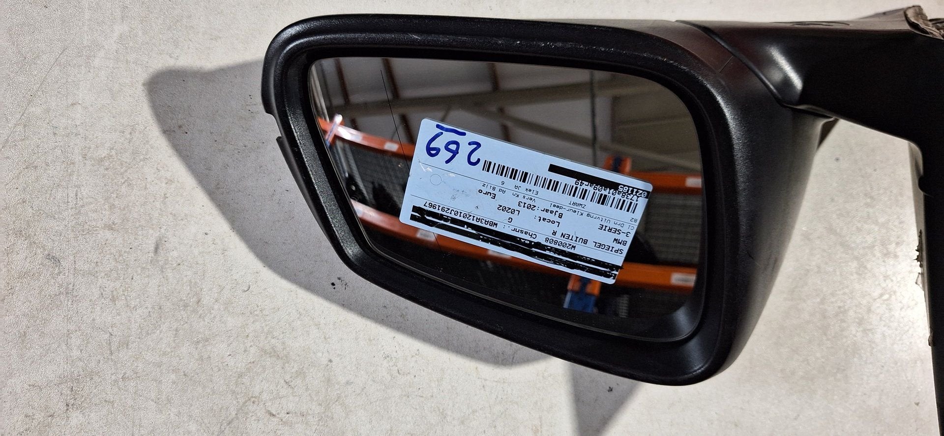 BMW 3-Serie (F30/F31) Buitenspiegel Rechts Hoogglans Zwart (, Gebruikt, -, -, Ophalen of Verzenden