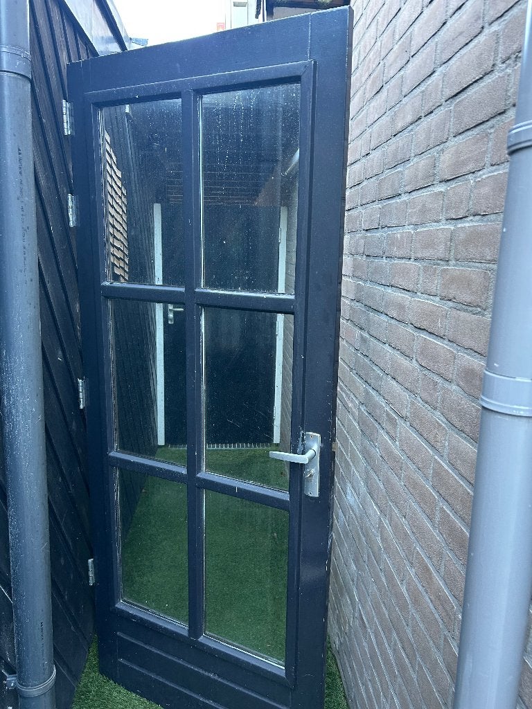 Buiten deur, Ophalen, Gebruikt, 200 tot 215 cm, Glas