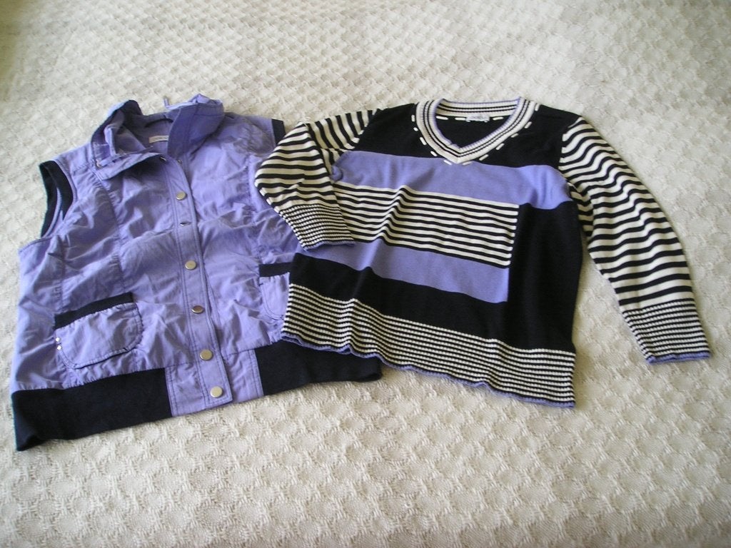 2 delige set Gelco -- trui maat 38 bodywarmer maat 40, Meerkleurig, Gelco, Zo goed als nieuw, Ophalen
