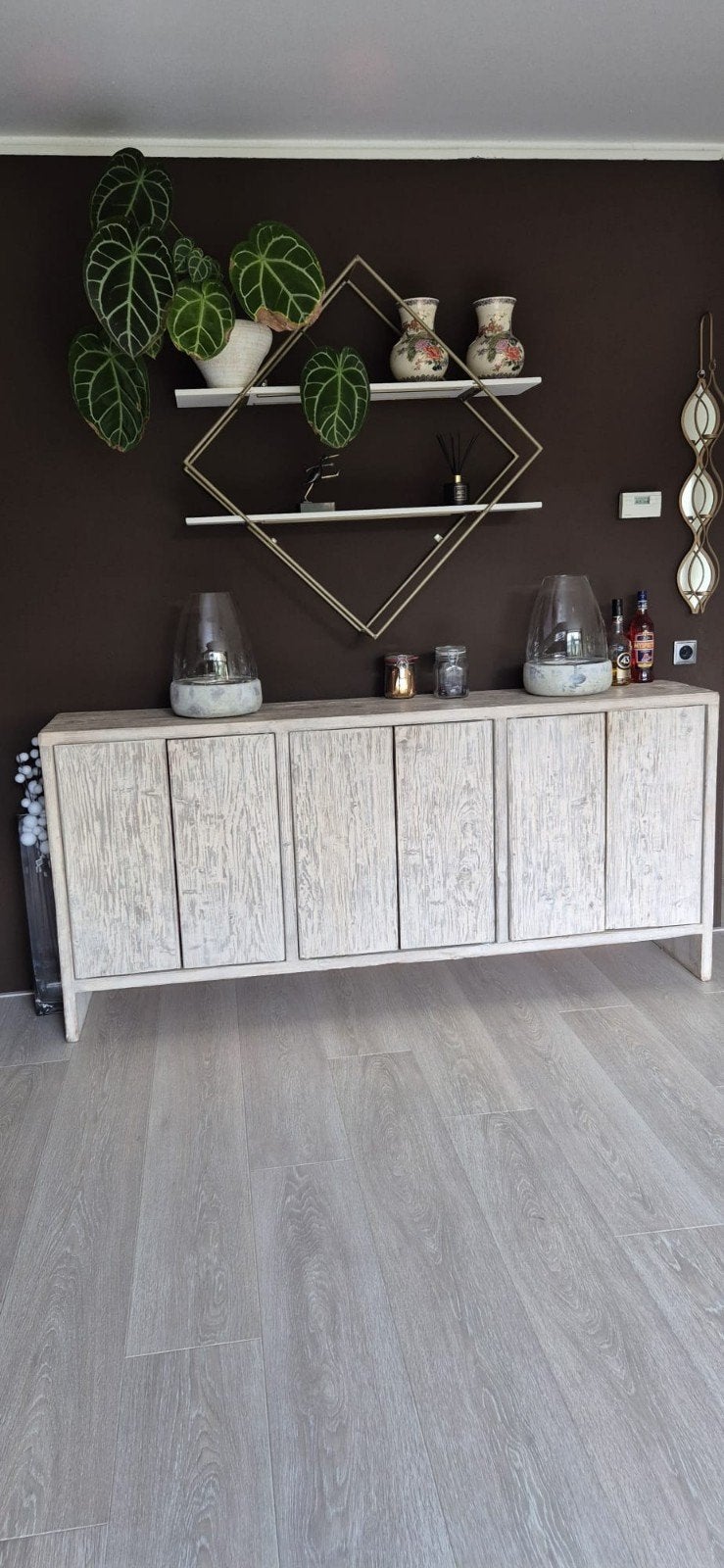 Stijlvol dressoir/tv-meubel van licht hout, Ophalen, Gebruikt, 200 cm of meer, Minder dan 100 cm