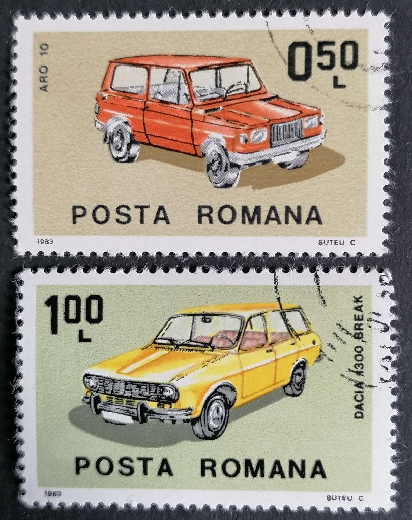 ROEMENIË - Roemeense auto's 1983, Verzenden, Overige landen, Gestempeld