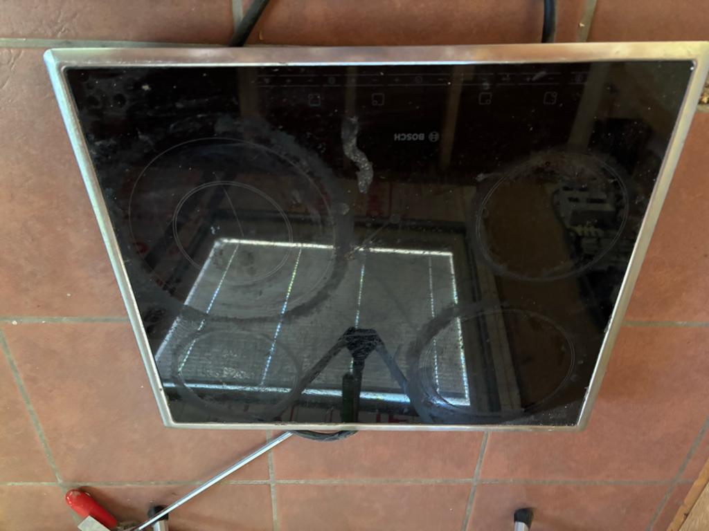 Bosch PKF645T14E Keramische Kookplaat - Gebruikt, Zo goed als nieuw, Inbouw, Elektrisch, 4 kookzones