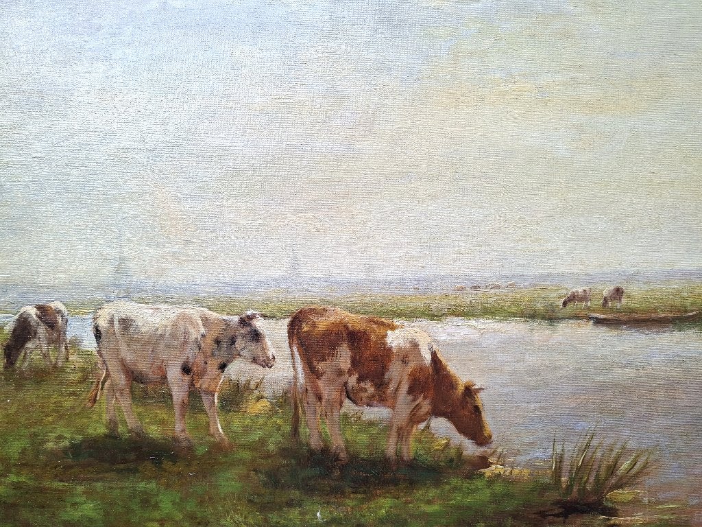 FEDOR VAN KREGTEN , 1871-1931 ZOMERS., Antiek en Kunst, Kunst | Schilderijen | Klassiek, Ophalen of Verzenden
