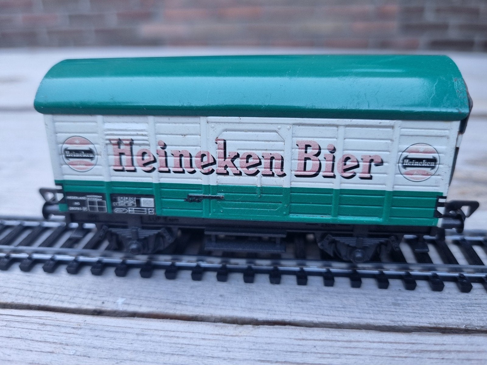 Fleischmann Heineken Bier Wagon - Made in Western Germany, Hobby en Vrije tijd, Gebruikt, Gelijkstroom, Fleischmann, Wagon