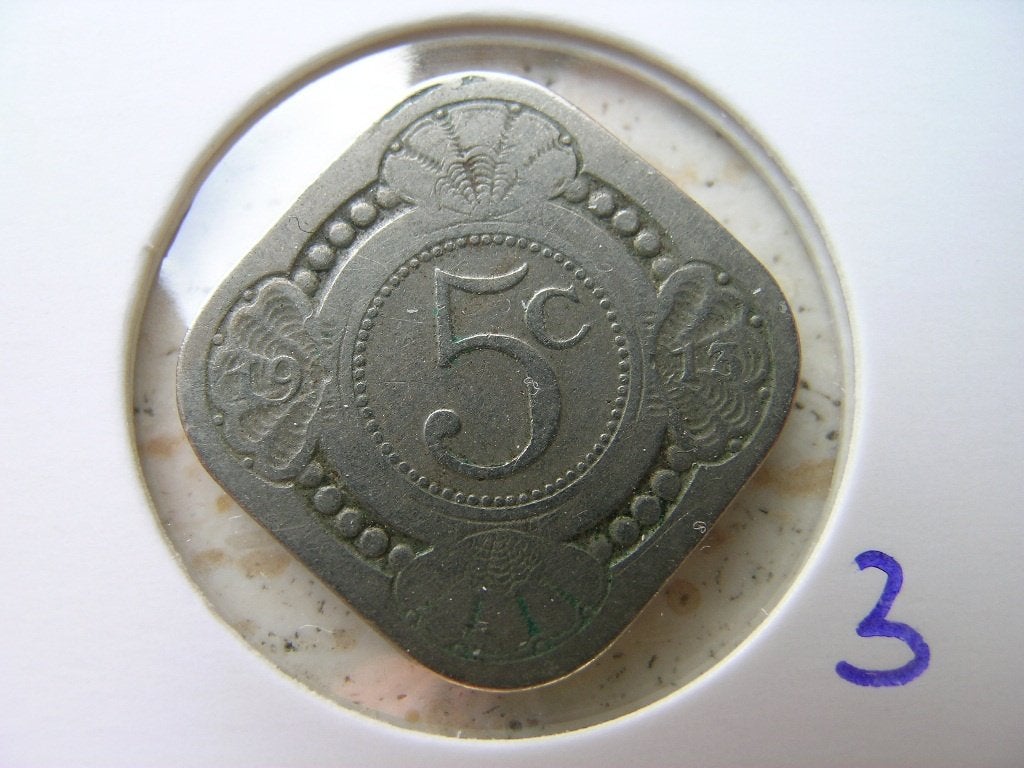 Stuiver 1913 (nr 3), Postzegels en Munten, Munten | Nederland, Ophalen of Verzenden, Koningin Wilhelmina, 5 cent, Losse munt