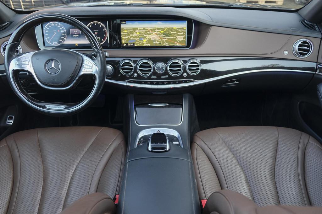 Mercedes-Benz S-klasse S500 V8 455pk 4Matic Panoramadak Trek, Auto's, Mercedes-Benz, Gebruikt, Zwart, Vierwielaandrijving, Sedan