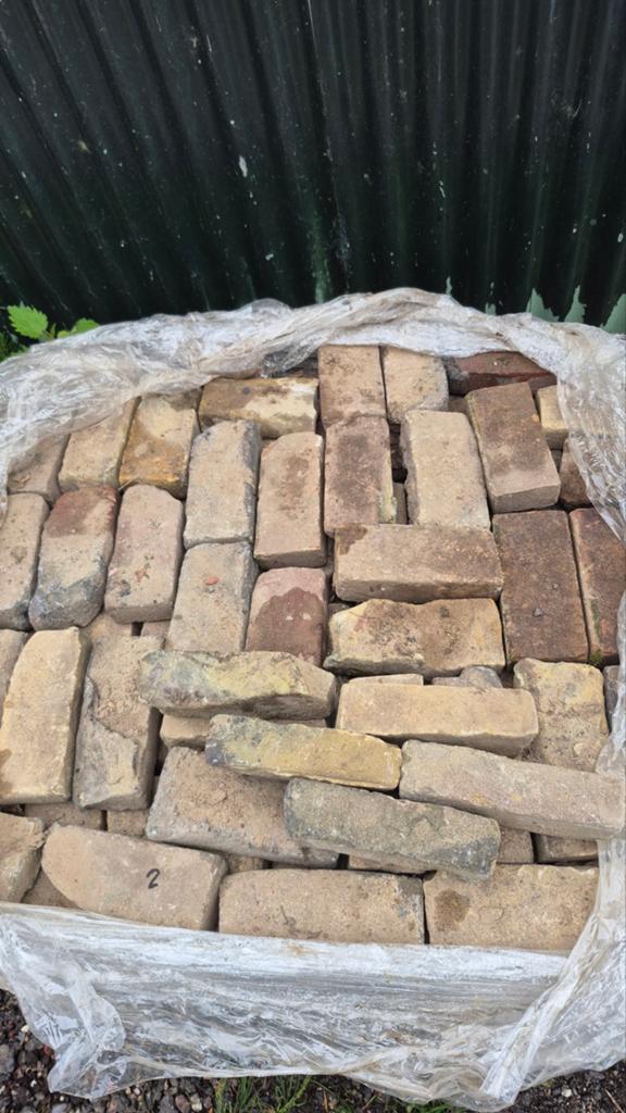 ✅️🧱2M2 OUDE HARDGEBAKKEN WAALTJES, Tuin en Terras, Tegels en Klinkers, Ophalen of Verzenden