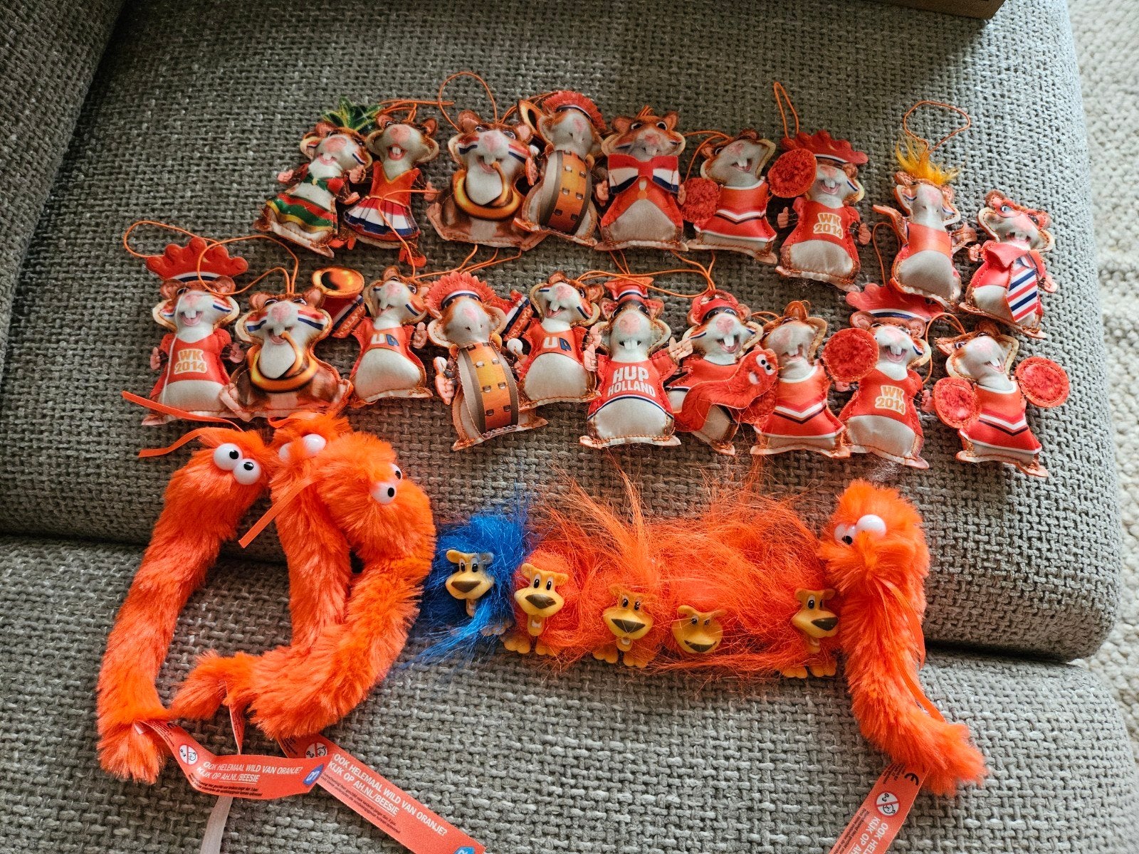 AH hamsters oranje  WK 2014 beesie, Ophalen of Verzenden, Zo goed als nieuw, Buitenlandse clubs, Poster, Plaatje of Sticker