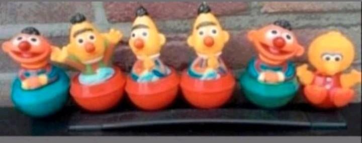 7 x figuren Sesamstraat vintage tyco en illco tuimelaars, Kinderen en Baby's, Speelgoed | Knuffels en Pluche, Ophalen, Overige typen