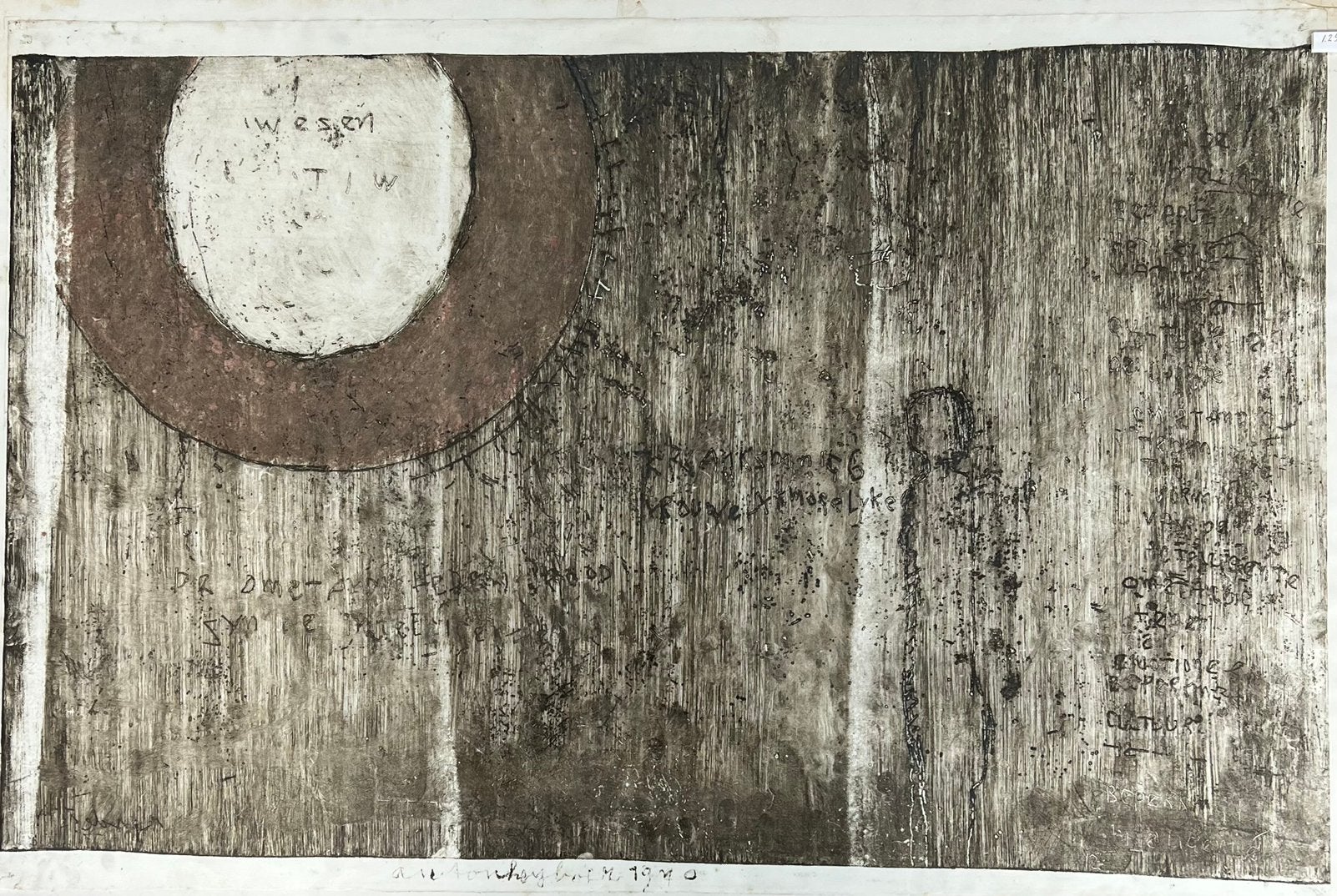 Anton Heyboer; grote ets uit 1970 ‘In wezen wit’ voor 950,=, Antiek en Kunst, Ophalen