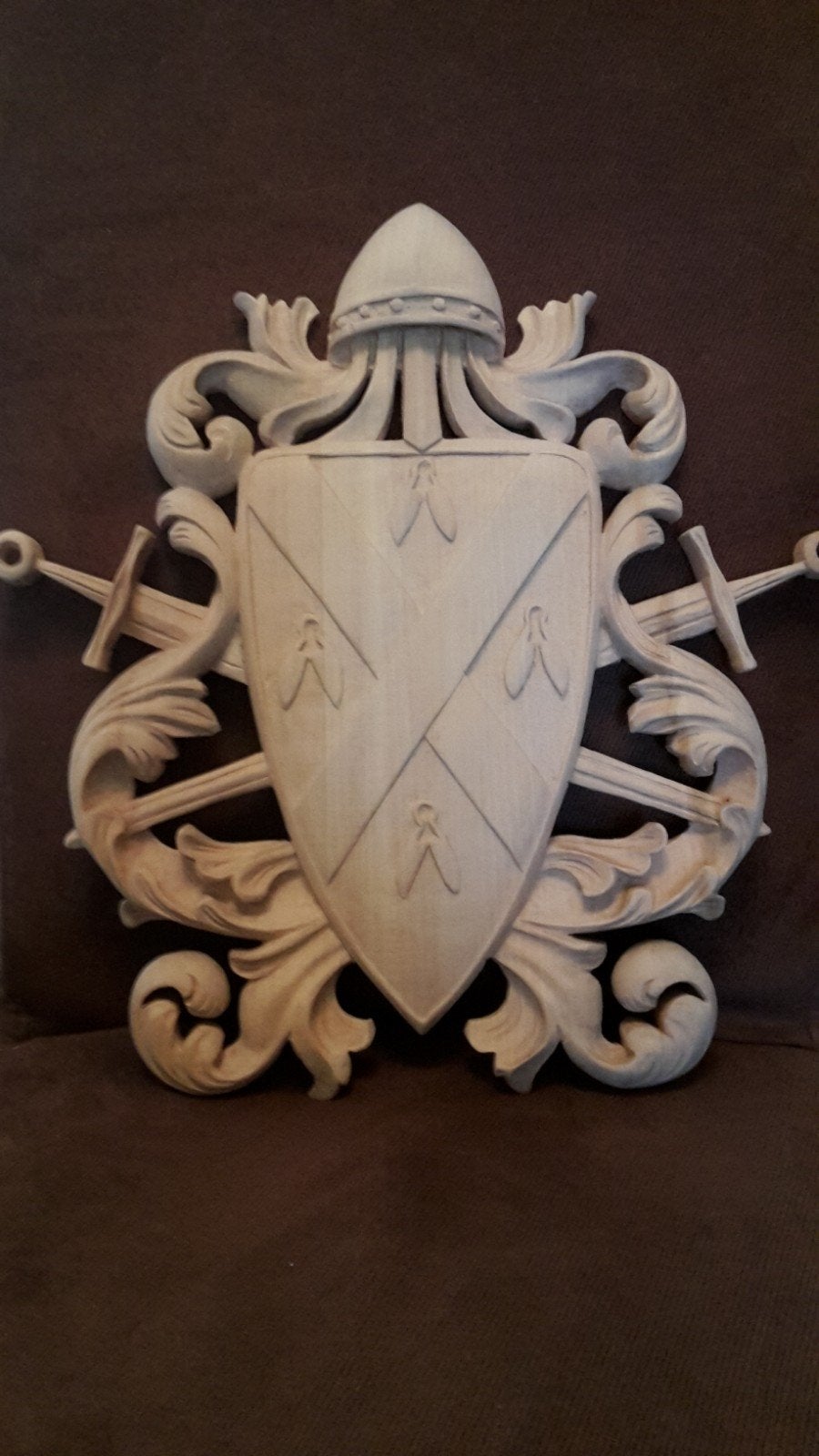 prachtige familie wapen van houtsnijwerk, Ophalen of Verzenden