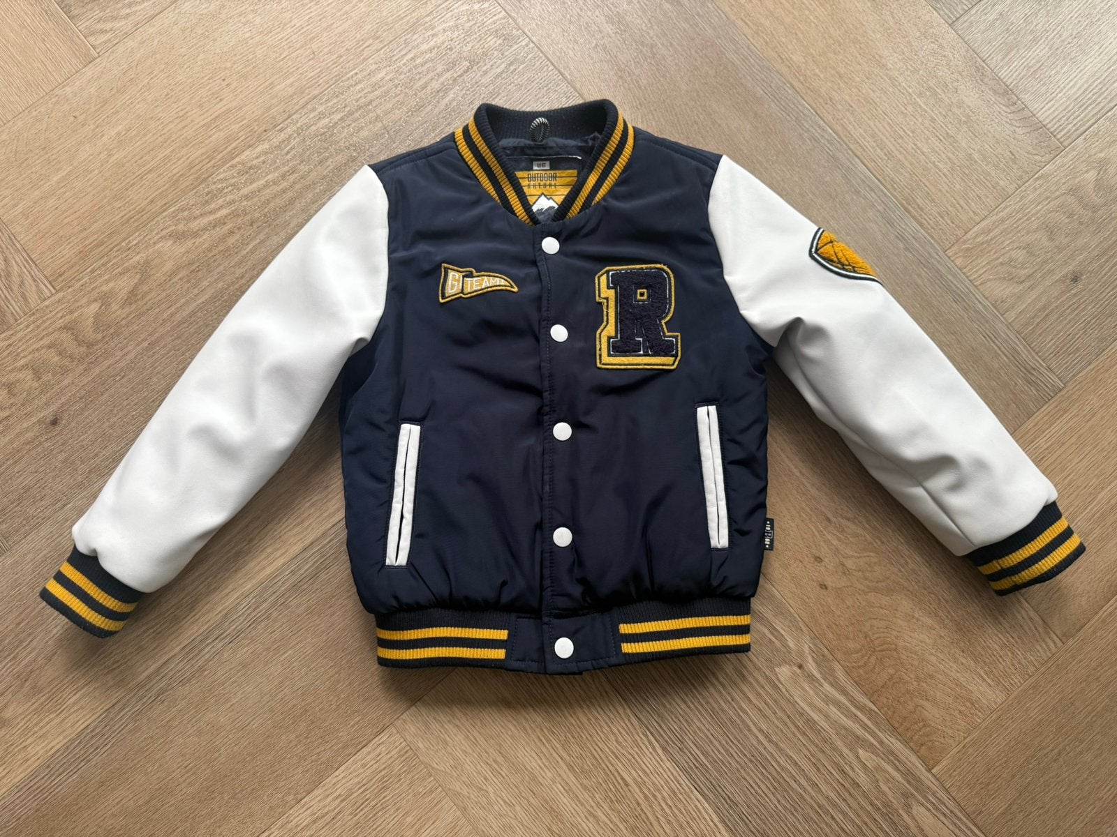 WE Baseball jasje / bomberjack maat 110/116, Ophalen of Verzenden, Zo goed als nieuw, Jongen, Jas