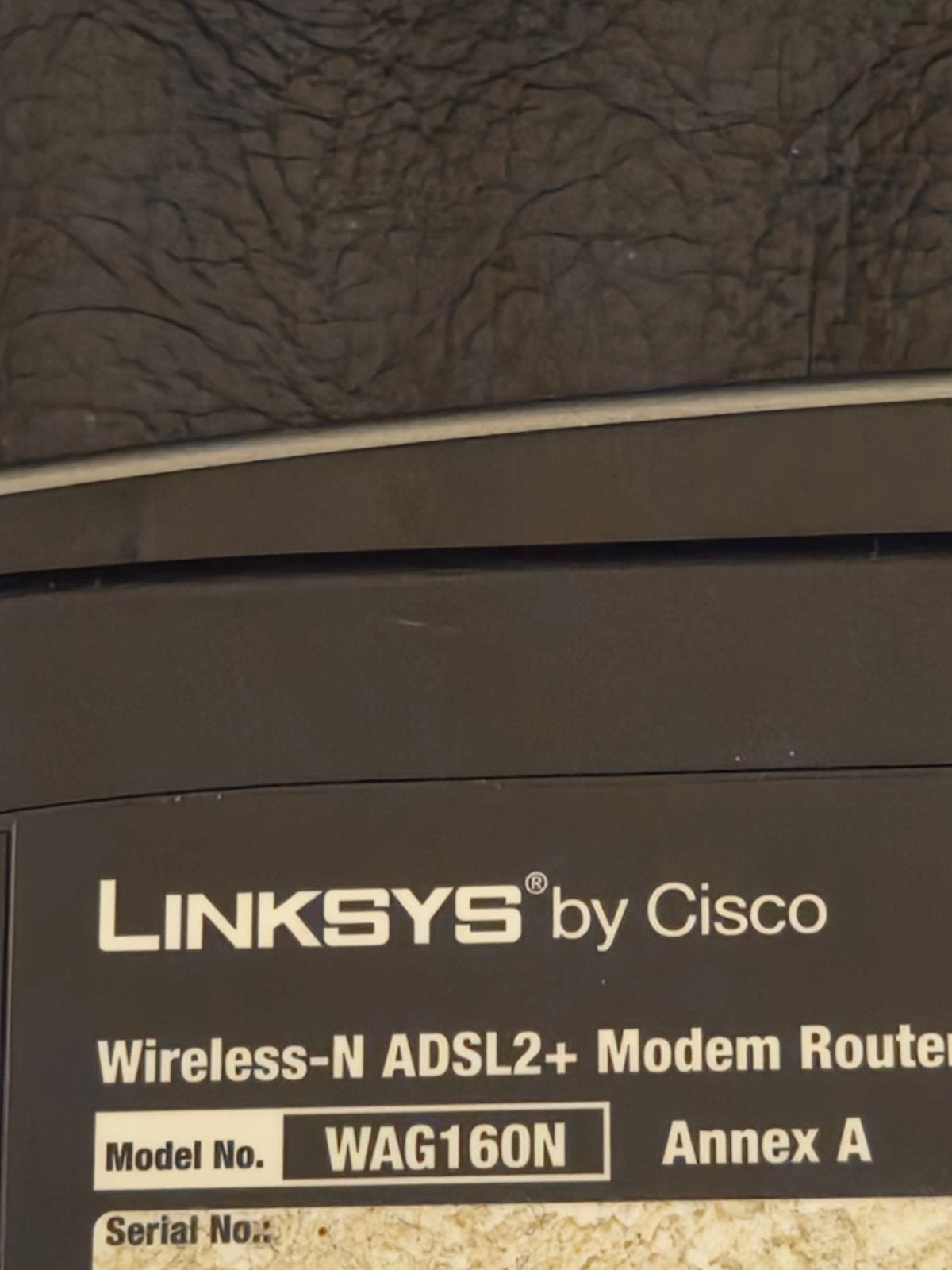 Linksys WAG160N Wireless-N ADSL2+ Modem Router, Computers en Software, Ophalen of Verzenden, Gebruikt, Router met modem, Linksys by Cisco